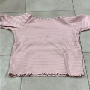 Pink and white striped shirt